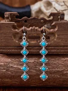 Vintage Cowgirl Western Turquoise Earrings Set, Boho Style Bohemian Zinc Alloy Earings, Multiple Colors, Daily Wear Jewelry for Women, Bohemian Influence