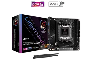 ASRock B650I LIGHTNING WIFI AM5 Ryzen 7000 AMD B650 SATA 6Gb/s Mini-ITX s DDR5 7200+ (OC) 2.5G LAN x WiFi 6E + Bluetooth Motherboards - AMD ASRock B650I LIGHTNING WIFI AM5 Ryzen 7000 AMD B650 SATA 6Gb/s Mini-ITX s DDR5 7200+ (OC) 2.5G LAN x WiFi 6E + Bluetooth Motherboards - AMD