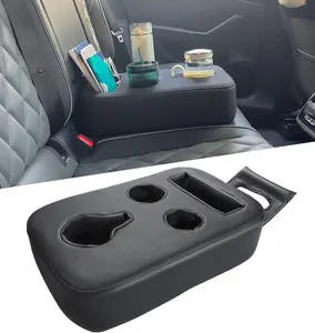 Car Cup Holder, Back Seat Cup Holder for Car, PU Leather Couch Sofa Bed Cup Holder Expander Tray, Boat Tray, Organizer for Trucks, Minivans, SUVs, RVs, Vehicles, Holds Drinks, Remote, Snacks