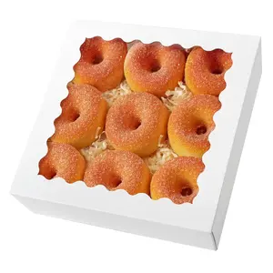 Pastry Box With Window Donut Pie Boxes 12pcs Bakery Container