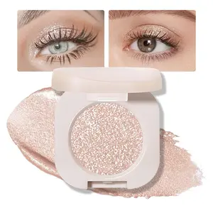 Monochrome Glittle Eyeshadow, light eyeshadow, pressed glitter eyeshadow, Glittle Matte Pressed Powder Single Vegan Eyeshadow; Talc, Paraben & Cruelty Free