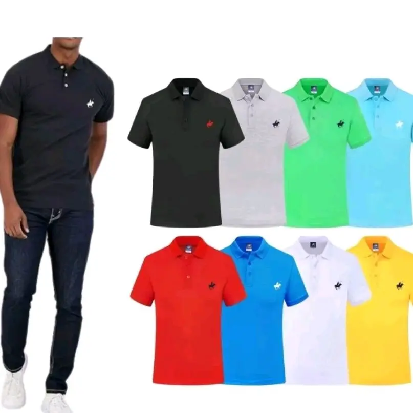 4-Pack: Men's Cotton Pique Short Sleeve Shirts