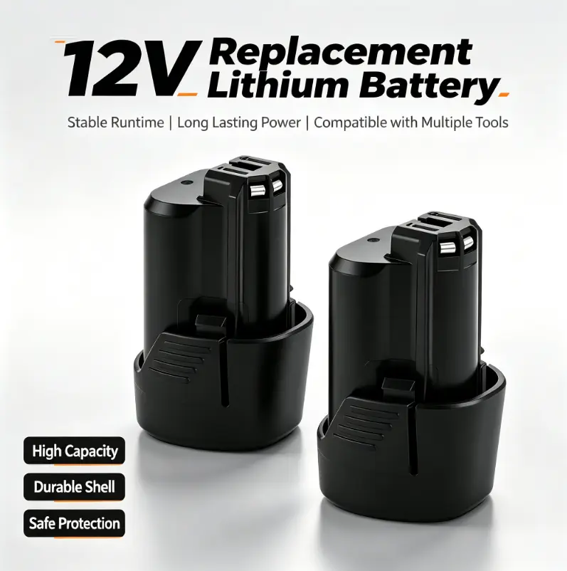 10.8V(12V Max) 4800mAh Li-ion Replacement Battery For Bosch BAT411 BSL1803, Black
