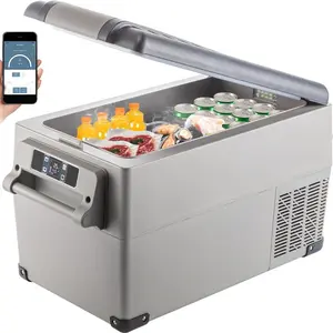 SummerWinsVEVOR Portable Refrigerator 37 Quart(35 Liter), 12 Volt Refrigerator App Control(-468), Car Refrigerator Dual Zone with 12/24v DC 110-240v AC for Camping, Travel, Fishing, Outdoor or Home Usedealsforyoudays