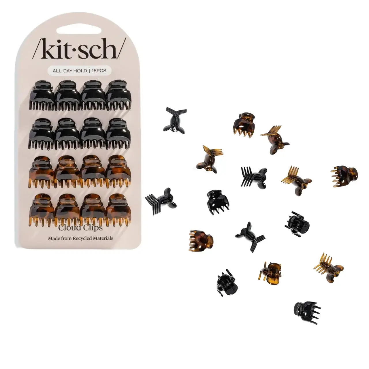 Black & Tort Micro Cloud Clip Set