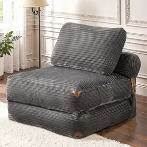 CAODOC 2-in-1 Foldable Cloud Sofa Bed,Convertible Sleeper Chair with Pillow Foldable Mattress with Back Support, Portable Fold Out Chair Bed Comfy Floor Sofa Lounge for Living Room Bedroom,Apartment, dormitory, office nap bed