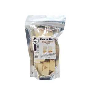 Freeze Dried Cheesecake Bites 3.7oz - Refillable 5x8x3 Pouch - Creamy and Crunchy Texture - Ideal for Snacking and Emergency Food Storage - Costco favorite - Flavor vanilla Dessert