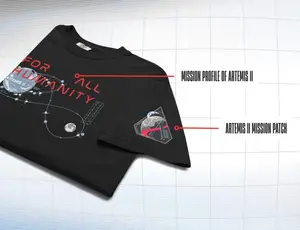 2 Side- Artemis II For All Humanity - NASA Comfort Colors Shirt, Trendy Graphic Shirt, Classic Cuts, Always On Point, Perfect Fit, Ultimate Comfort