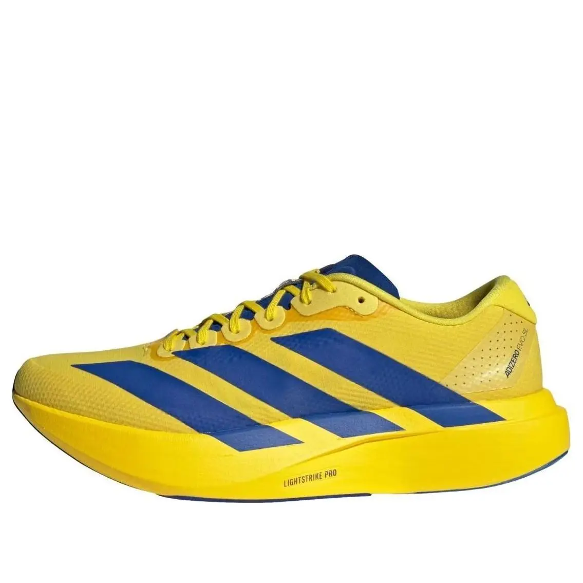 Men's adidas Adizero Evo SL Woven 'Yellow Royal Blue' KK3673 Running Sneaker Sports