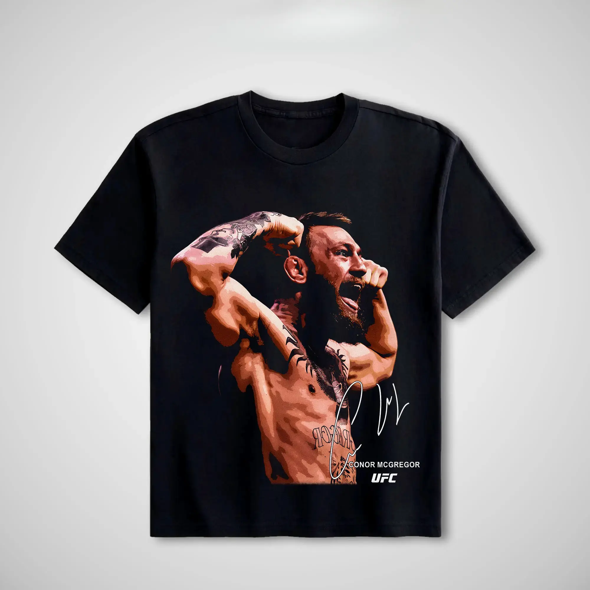 [ 🎉 100% Cotton]UFC Men's Short-Sleeve Fighters Collection T-Shirt, MMA Fan Champions Sports Shirt, Unisex Soft Cotton Streetwear Tee, Vintage Casual Style For UFC Fan, Fashion Short Sleeve Menswear Crewneck Top