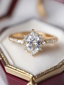 Artificial Zirconia Decor, Artificial Zircon Rings, Bridal Jewellery Suitable for Dating Daily Wear, Engagement Rings, Jewelry Anniversary Gift, Cubic Zirconia Ring