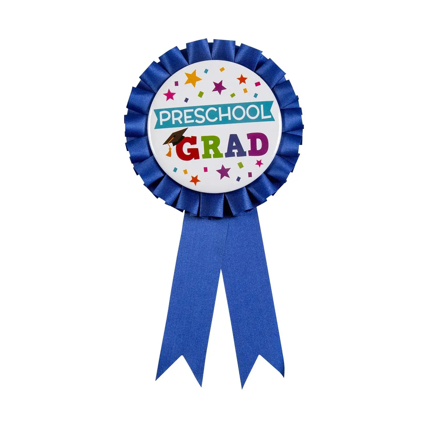 4" x 7 1/4" Preschool Grad Award Metal Button Ribbons - 12 Pc.