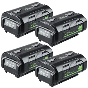 4Pack 8.0Ah Replacement for Ryobi 40V Battery Compatible with Ryobi 40 Volt Lithium OP4050A OP40601 OP4026A OP4040 OP4030 OP4050 OP40501 OP4015 OP40261 OP40201 OP40401 OP40602 Cordless Power Tools