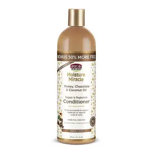 African Pride Moisture Miracle Honey, Chocolate, and Coconut Oil Conditioner 16 oz Haircare Shampoo Nourishing Hydrate