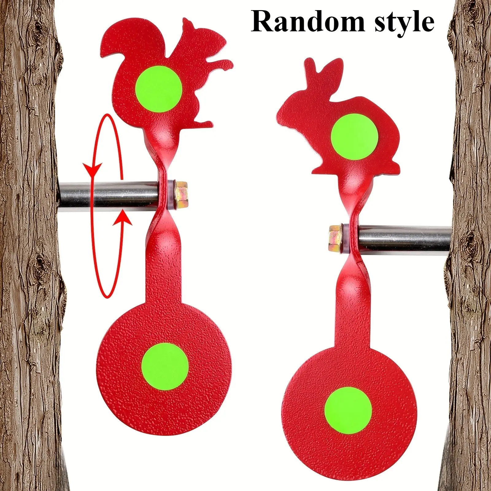 Automatic Rotating Target, 360° Rotation Action, Shooting Practice System, Durable Indoor Outdoor Use, Ideal Gift, Steel Rod