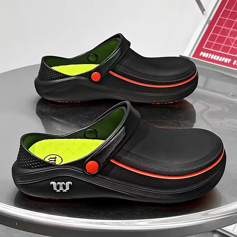 Chef shoes Mueller shoes,wide toe chef shoes,beach shoes, non slip work shoes,oil resistant, waterproof men's shoes, kitchen specific, hotel work shoes, suitable for scenarios such as catering, medical care, etc