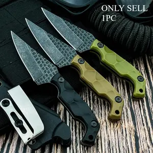 New High Hardness Jungle Survival Fixed Blade Knife with Sheath 8Cr13Mov Blade Nylon Fiber Handle EDC Carry Outdoor Knife Camping Defensive Knife Tactical Knives