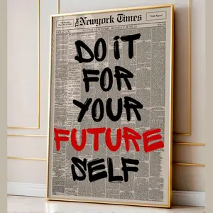 Free Ship Retro Do It For Your Future Self Newspaper Poster, Aesthetic Print, Typography Poster