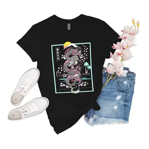 T-Shirt Unisex One Piece Momonosuke Synthwave Retrowave Japanese Dragon Women Family Sleeve Boy Big Gift For Men Girl