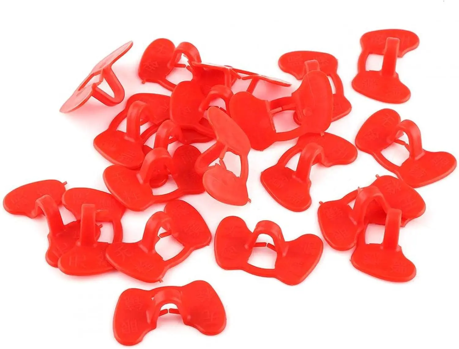 Red Needleless Anti-Injury Chicken Peepers, 50/100 Pcs Non-Tethered Poultry Looper Glasses with Polypropylene Attachment for Summervibes Farm Animal Care
