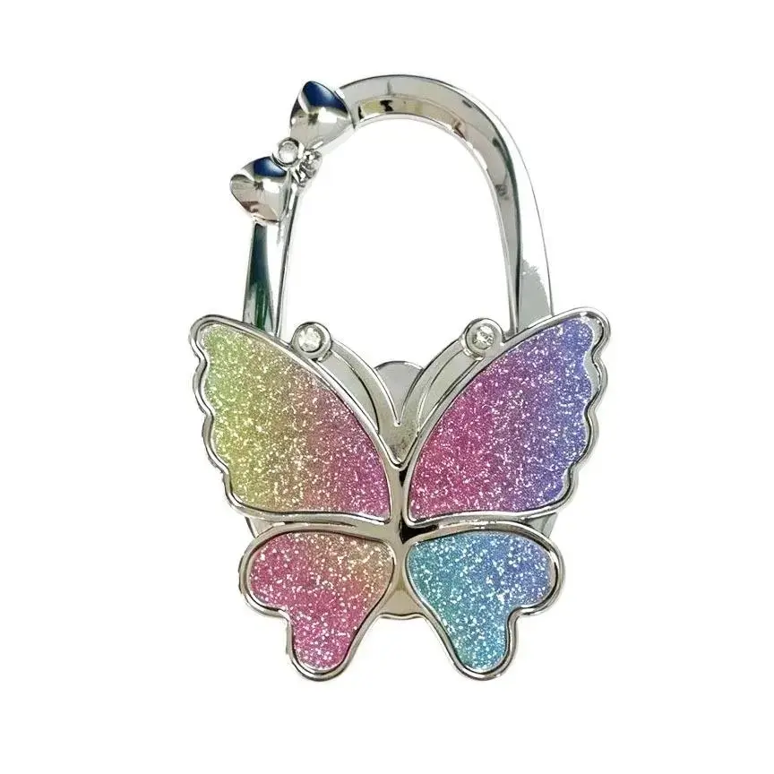 Butterfly Foldable Handbag Hanger,Folding Purse Table Hook Holder,Foldable Purse Hook,Purse Holder Stand for Table (B)