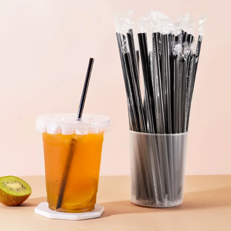 50/100/200 pack of black eco-friendly straw drinks (disposable) 50/100/200 pack of black eco-friendly straw drinks (disposable)
