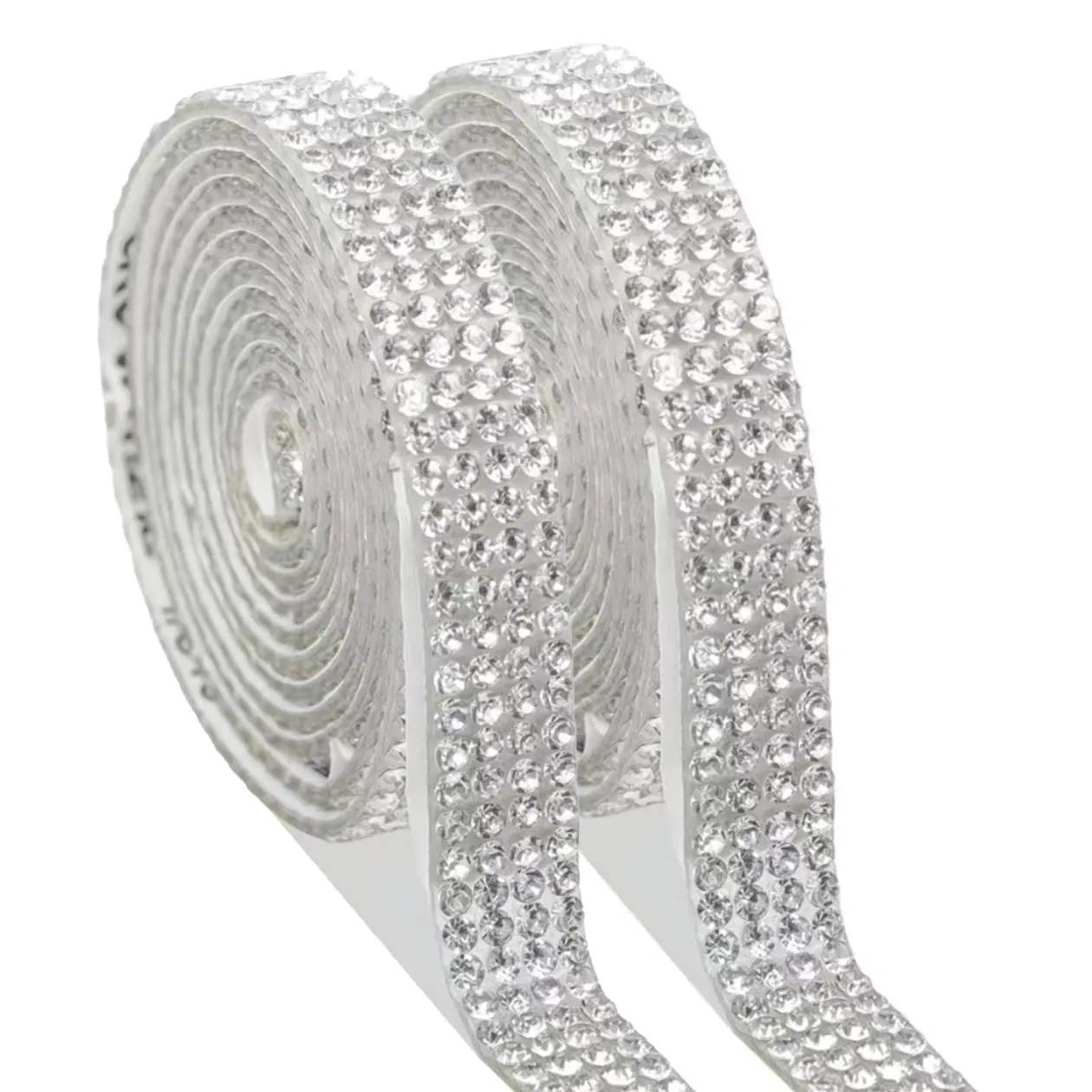 2 Rolls Rhinestone Stickers, DIY Bedazzling Rhinestones, Self-Adhesive Art Craft, 50cm Long, Ideal for Wedding, Christmas Party, Car, Phone Decoration, Sparkly Rhinestones