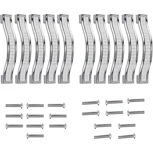 Euro Grind Arenaceous Rhinestone Crystal Cabinet Handle Pulls Knobs, 4.5" Length (3.8" Hole Centers), Silver, Zinc Alloy, 10-Pack