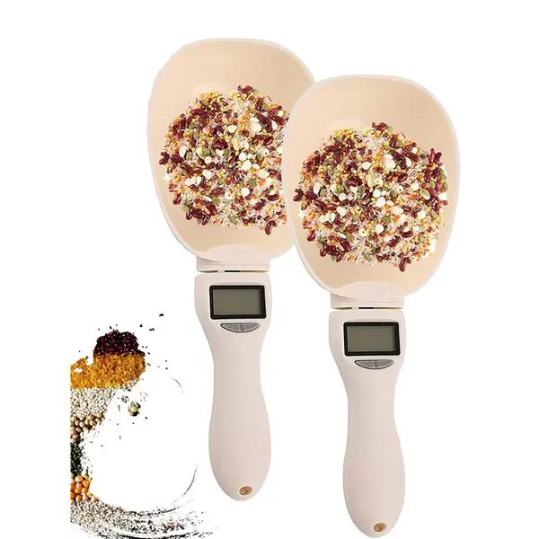 2 pcs new electronic measuring spoons/scales and digital food scale — kitchen electronic measuring tools for cooking and baking — smart, adjustable measuring cups suitable for home cooks, bakers, chefs, and pet owners