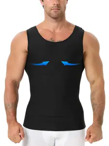 Men's Shapewear Vest, Waist Abdomen Control Compression Underwear, Slim Fit Comfortable Breathable Top, Suitable for Daily Casual Fitness Wear,Gynecomastia Compression Undershirts, Waist Cincher Shaper