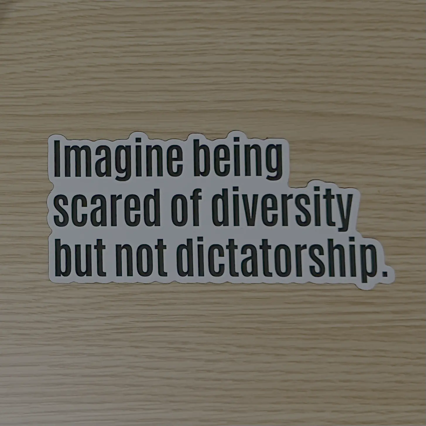 Imagine Being Scared of Diversity But Not Dictatorship *Magnet