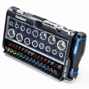 toolant Mini Ratchet Wrench Set - 52pcs with Sockets and Screwdriver Bits mini wrench for EDC, Home Improvement, Mechanic, and Automobile Repair