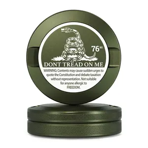 Premium Metal Storage Can - Laser Engraved Aluminum Tin, Metal Can, Portable EDC Container, Gift for Him, Travel-Friendly Organizer, NO FEAR