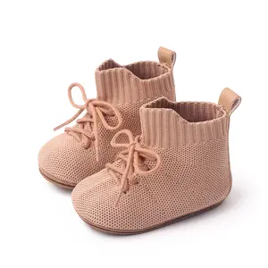 Baby Booties Newborn First Walkers Cozy Shoes Warm Knit Soft Booties for Toddler Infant Boy Girl