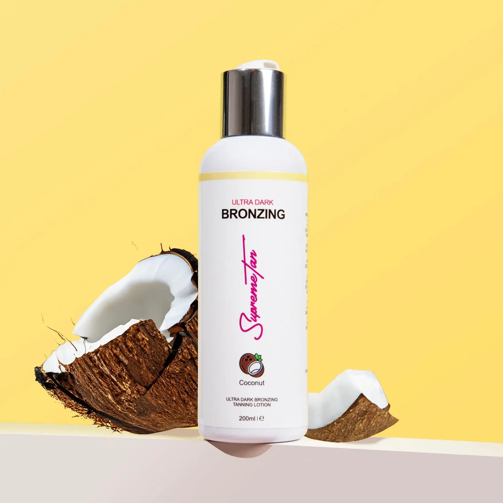 Ultra Dark Bronzing Tanning Lotion - Coconut Deep Instant Formula - For Indoor & Outdoor Tanning