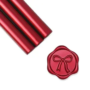 Mailable Glue  Sealing Wax Sticks for Wax Seal  - Metallic Burgundy  Red, For Birthday Cards, Wedding Invitations, Envelopes,  Mails,  Packages, Xmas  Ideas, Pack of 8