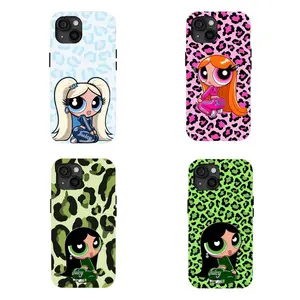 Y2k Fashion Powerpuff girls Phone case 90s Cartoon Phone Case Compatible for iPhone 17Air 16Promax 15 14 13 12 11 and for Samsung S21-S25 Perfect Gift for Her/Him Girly Phone Cases Protective Rubber