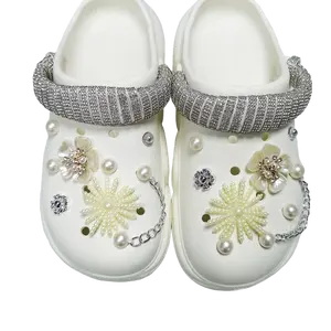 87 Types Shoe Decoration  DIY Shoe  Bling Set Tower & Crown Designs Faux Pearls for Party Favors Birthday Gifts clog charm