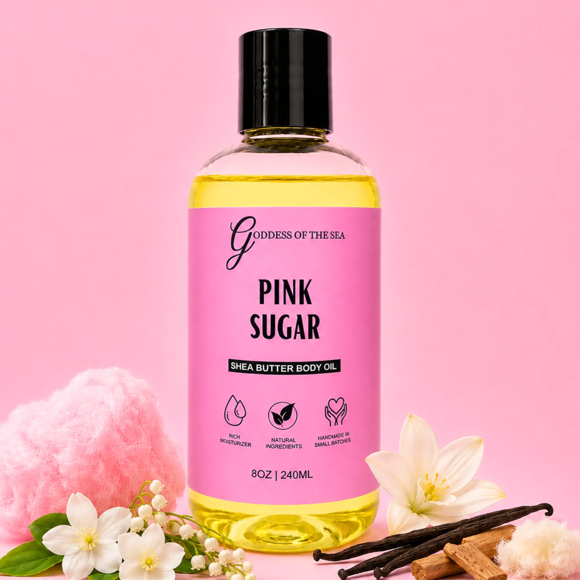 Pink Sugar Scented Body Oil Collection, Beauty & Personal Care Bath & Body Care Product