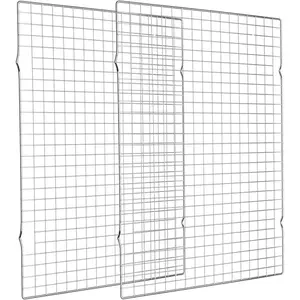 Cooling Rack for Baking 2-Pack, 16x10 Inches Baking Rack, Thick Wire Cookie Rack for Cooking, Roasting, Grilling, Drying, Oven Safe, Fits Half Sheet Pan, Silver