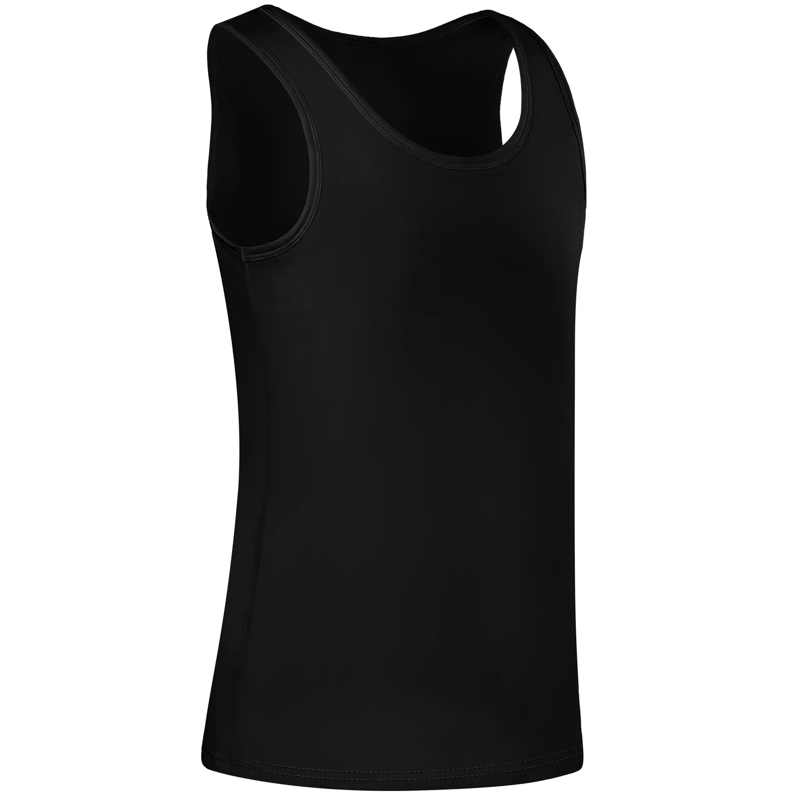 CUTESTREET Women's Breathable Cotton Tank Top with Built-in Chest Binder - Basic Long Style for FTM Transgender Lesbians, Sleeveless, Loose, Thanksgiving, Crew Neck, Easter, Baggy, Valentines Day, Hook And Loop, Holiday