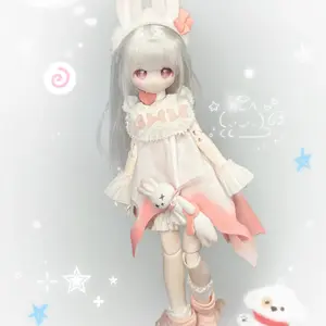 Cute Bjd Blind Box Set, 4 Regular + 2 Hidden Editions, 8-Piece Hairpiece Collection, Collectible Doll Accessories, Unique Gift Idea