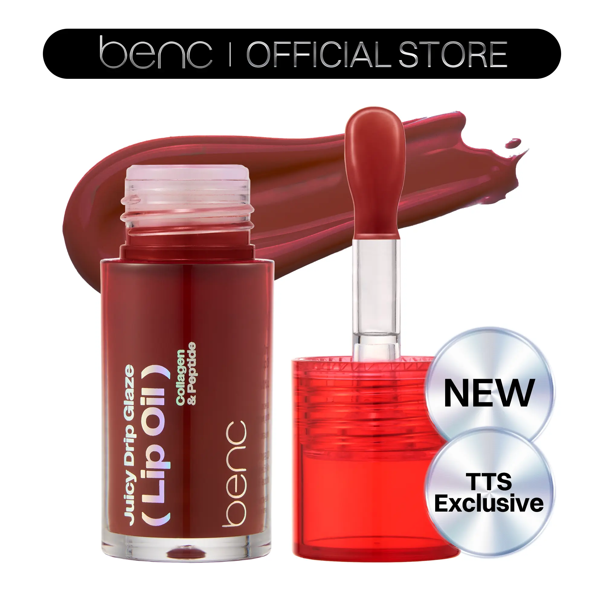 [NEW] Benc Juicy Drip Glaze Lip Oil 09 Burnt Spice l Hydrating Gloss, Moisturizing balms, Sheer tint, Shine & Dewy Finish