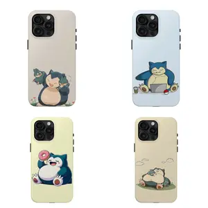 Snorlax Sleepy Giant Creature Shell - Cute Cartoon Design for iPhone 17 - 11 Pro Max Plus Mini X XR XS 7 8 Plus or SAMSUNG GALAXY S25 - S21 Ultra Plus