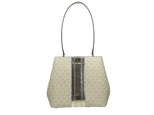 Pre-owned MICHAEL KORS Leather Tote Bags Medium Pratt Bucket Shoulder Bag Women's Purse