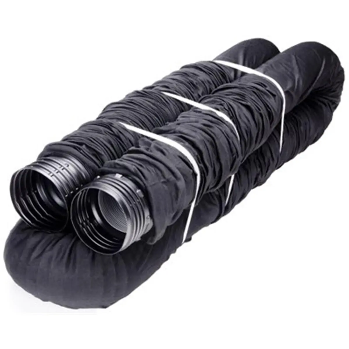 Amerimax Home Products 4 In PVC Flex Drain with Sock for French Drains, Expandable No-Kink Tubing & Hoses (6 ft to 25 ft), Ground Water Drainage, Connects Over 3-in Corrugated Pipe, No Elbows Needed, Exceeds All Applicable ASTM Standards, Plastic Pipes, P