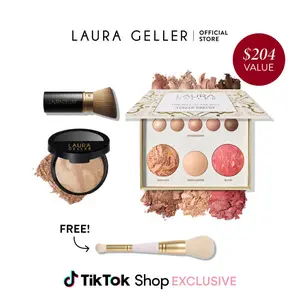 Laura Geller Tuscan Dreams Baked Starter Kit - Foundation, Blush, Highlighter, Eyeshadows, & Kabuki Brush