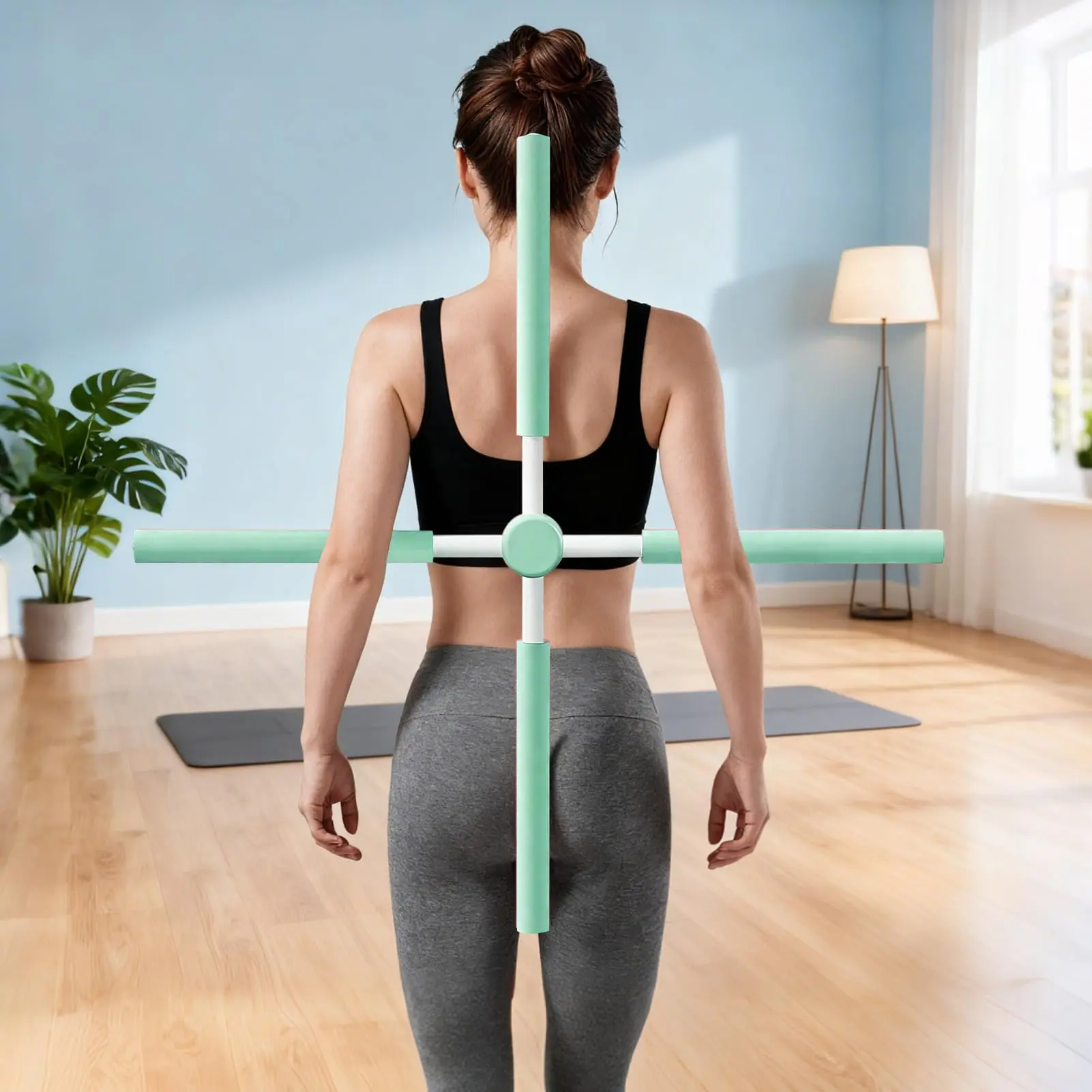 Posture corrector yoga cross stick durable and suitable for daily exercise and body balance Posture corrector yoga cross stick durable and suitable for daily exercise and body balance