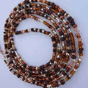 Waistbeads - Introducing Espresso this is our (Coffee collection). He is dark, browns, gold and cream. He is 60 inches long in fit a 12 04X and can customize it to a 70 inches