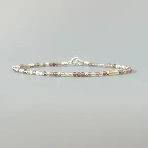 Persian Agate Bracelet - 2mm Natural Gemstone Beads for Wisdom and Insight-Perfect for Daily Wear or Gifts-Full of Lucky Charm and Positive Energy